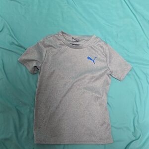 Puma Gray Tee with Blue Logo